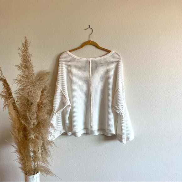 Free People We The Free Dahlia White Thermal Top - Picture 3 of 6